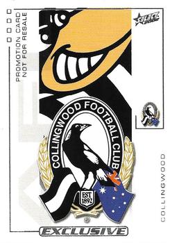 2002 Select AFL Exclusive - Promos #115 Collingwood Magpies Front